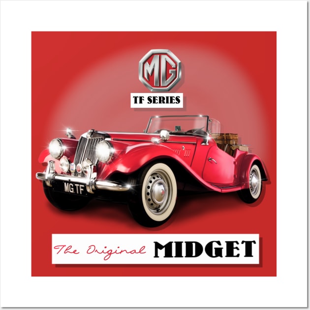 The Amazimg MG Midget super sport Car Wall Art by MotorManiac